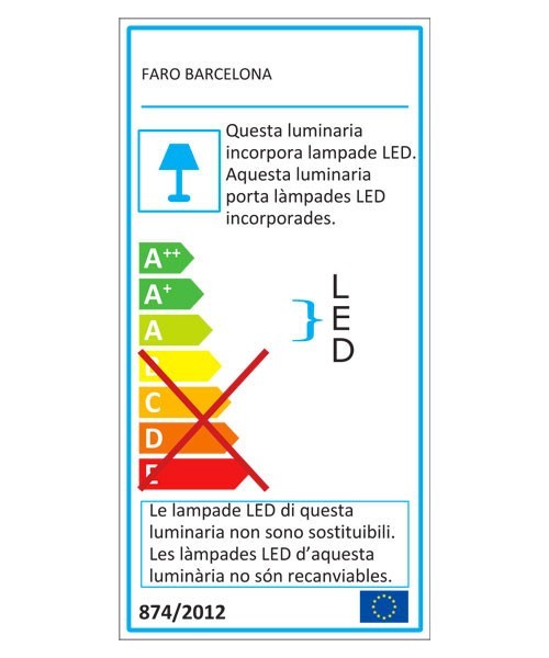 BENEITO Proa 3532 Lampada da Parete per Esterno a LED con Pannello Solare 2,5W NERO