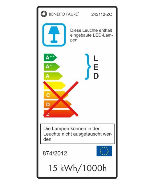BENEITO Zibor 243112-ZC Lampada da Parete per Esterno a LED 15w BIANCO