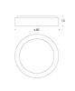 PAN Hoop PLA00137 Lampada da Soffitto Moderno a LED 60cm