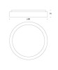 PAN Hoop PLA00139 Lampada da Soffitto Moderno a LED 80cm