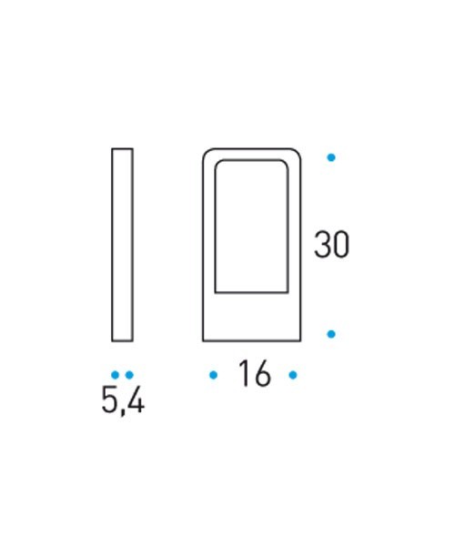 PAN Gard EST285 Lampione per Esterno 30cm LED