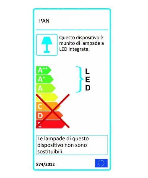 PAN Connection Led Lampada Parete Esterno 3 Colori Luce Up/Down