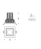 PAN Jango Square INC1190 Faretto da Incasso Quadrato a LED 9w