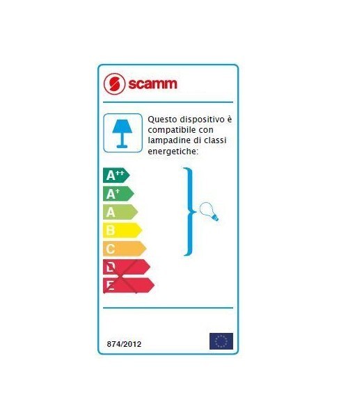 SCAMM Kuby Kb201 Lampada da Parete vari colori