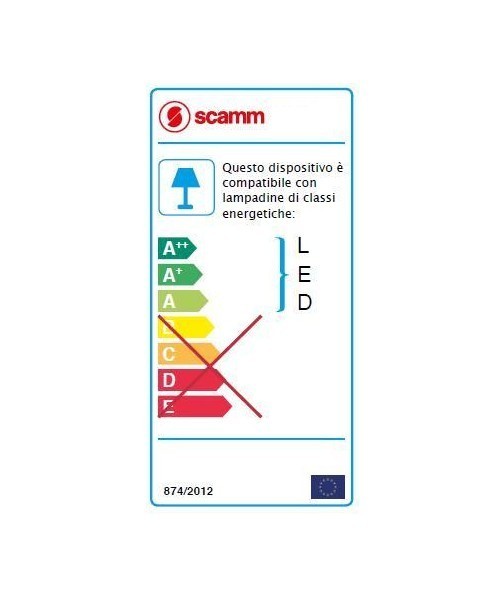 SCAMM Pipol PI191 Lampada da Parete a LED vari colori