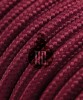 AMARCORDS AX635 Cavo Elettrico Tessuto Tondo Cotone Bordeaux 3 x 0,75