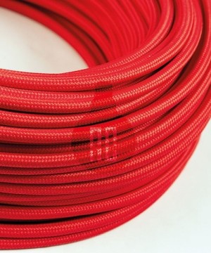 AMARCORDS AX605 Cavo Elettrico Tessuto Tondo Cotone Rosso 3 x 0,75