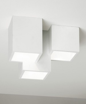 SFORZIN Heraea T193 Lampada Moderna a Soffitto in Gesso a 3 luci