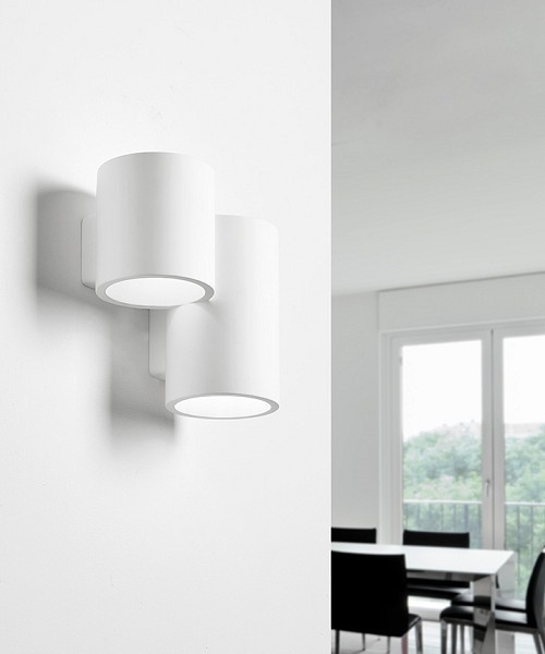SFORZIN Arta T253 Lampada Moderna a Parete in Gesso a 2 luci