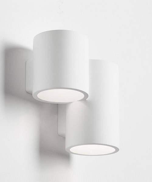 SFORZIN Arta T253 Lampada Moderna a Parete in Gesso a 2 luci