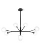 SFORZIN Cosmo 1744.164 Lampadario Moderno 8 Luci Nero