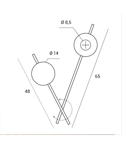 SFORZIN MIKADO Lampada da Parete o Soffitto 2 Luci