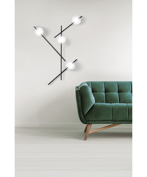 SFORZIN MIKADO Lampada da Parete o Soffitto 4 Luci Trasparente