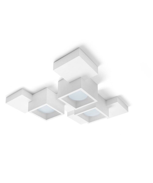SFORZIN SIDE Lampada da Soffitto o Parete in Gesso a 3 Luci