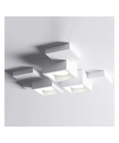 SFORZIN SIDE Lampada da Soffitto o Parete in Gesso a 3 Luci