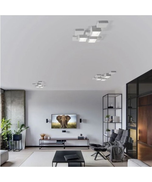 SFORZIN SIDE Lampada da Soffitto o Parete in Gesso a 3 Luci