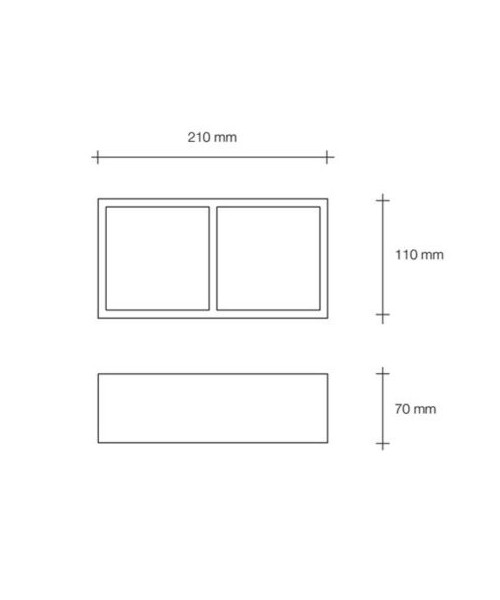 SFORZIN MYLASA Lampada da Soffitto o Parete in Gesso 2 Luci