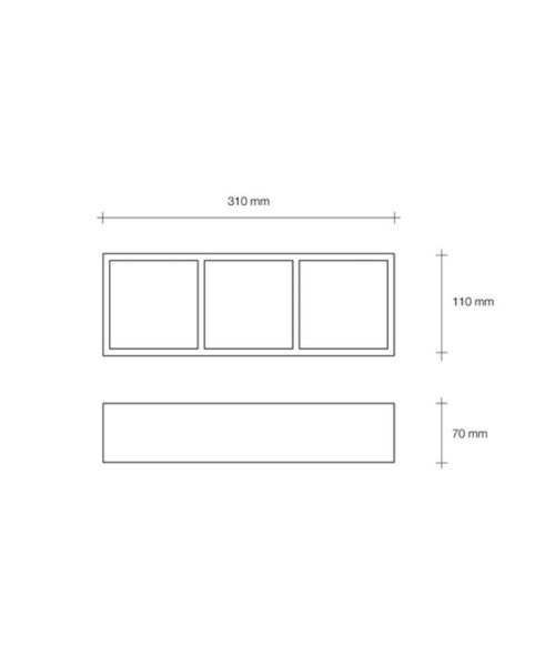 SFORZIN MYLASA Lampada da Soffitto o Parete in Gesso 3 Luci