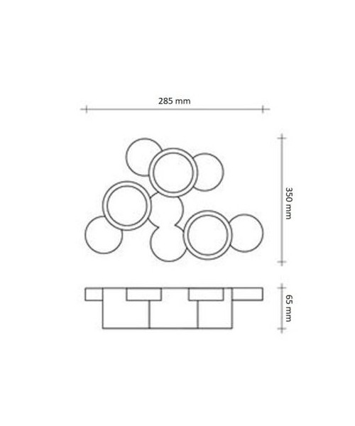 SFORZIN CHIO Lampada da Soffitto o Parete in Gesso 3 luci