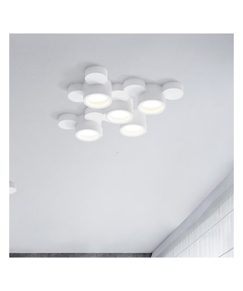 SFORZIN CHIO Lampada da Soffitto o Parete in Gesso 5 luci - La Luceria