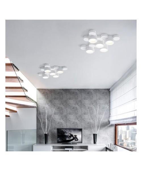 SFORZIN CHIO Lampada da Soffitto o Parete in Gesso 5 luci