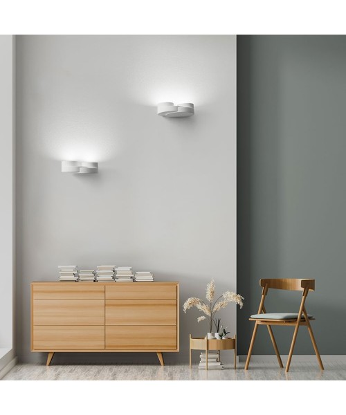 SFORZIN DEMETRA Lampada da Parete in Gesso 2 Luci
