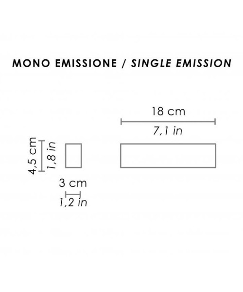 ZAFFERANO SLAT Lampada da Parete LED Monoemissione