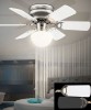 GLOBO Ugo 0307W Ventilatore a Soffitto con Luce 6 Pale Bianco/Grafite