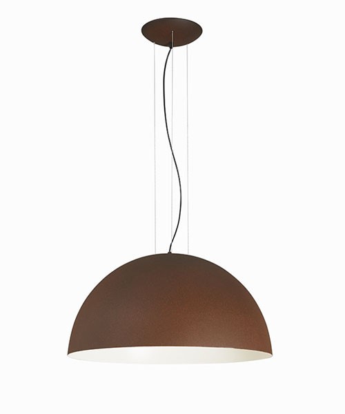 GIBAS Rugiada 122/26 C36 Lampadario Moderno Cupola Diffusore Corten