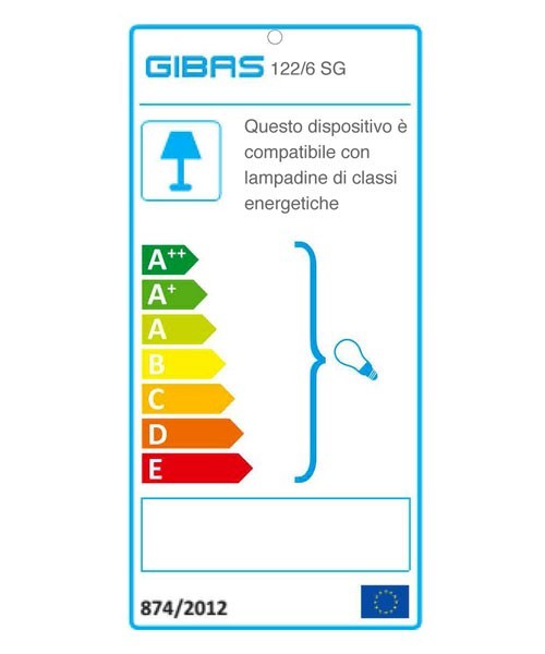 GIBAS Rugiada 122/26 C36 Lampadario Moderno Cupola Diffusore Corten
